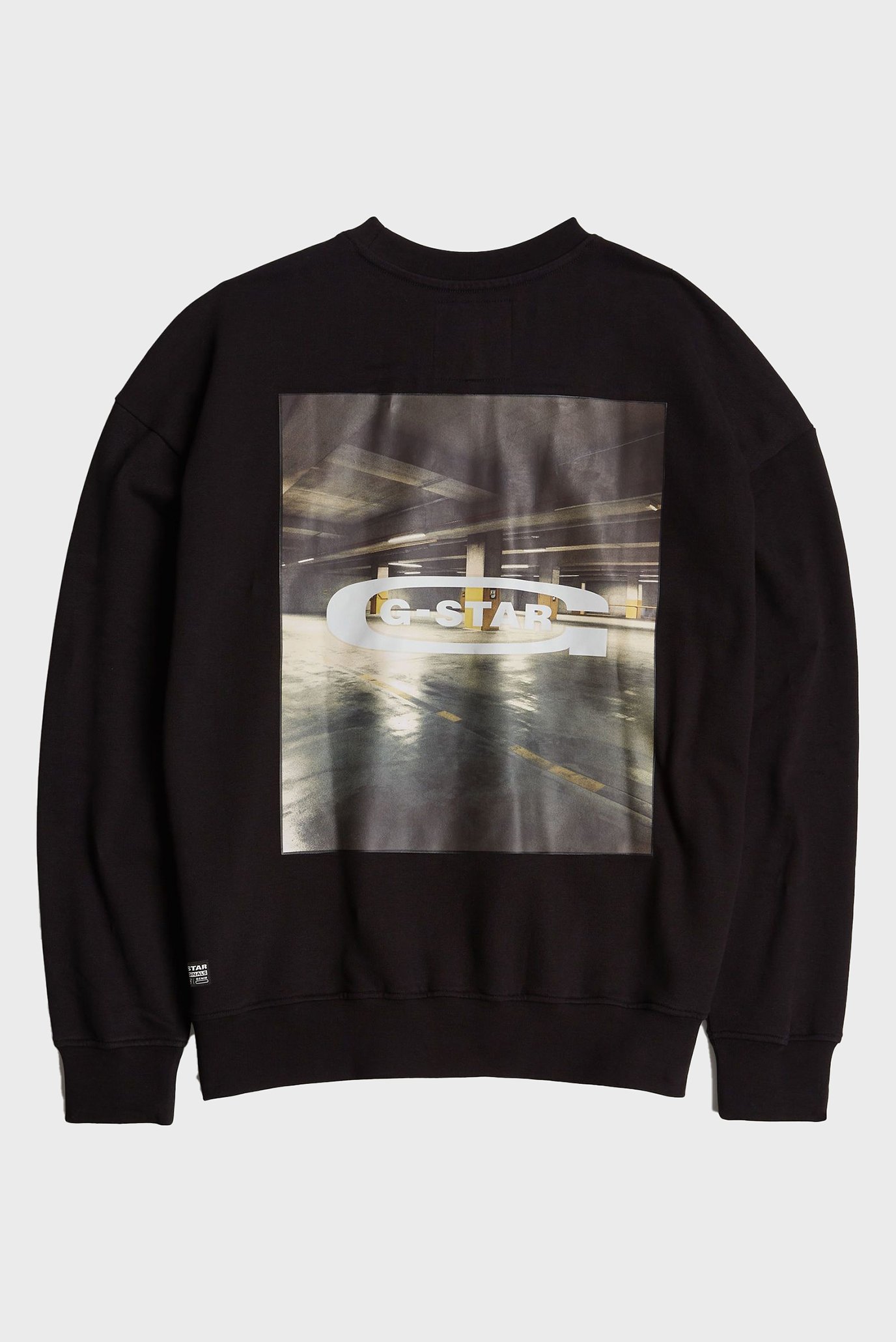 Мужской черный свитшот Photo back print loose 6