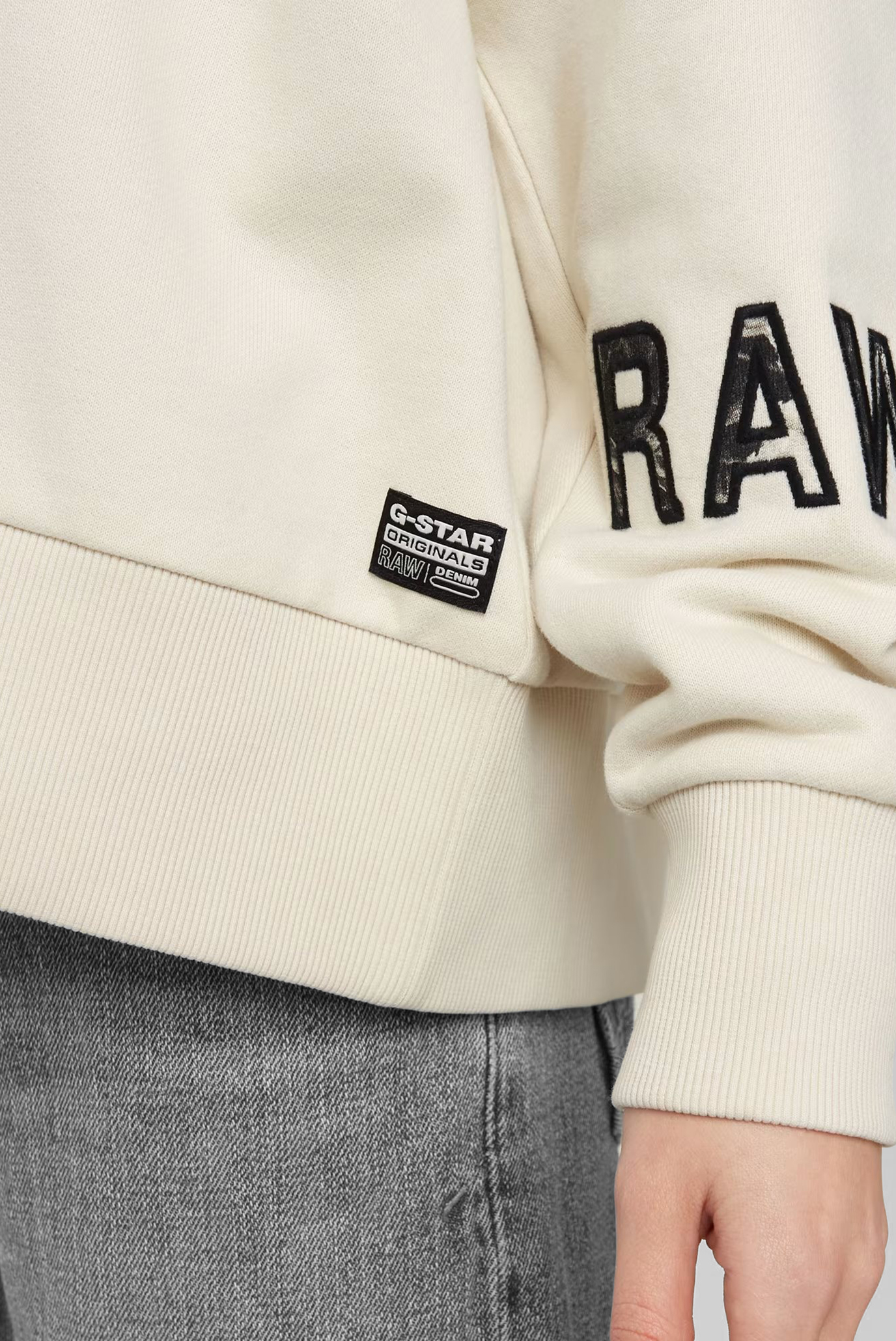 Женское белое худи Embro print ovs hdd sw wmn 5