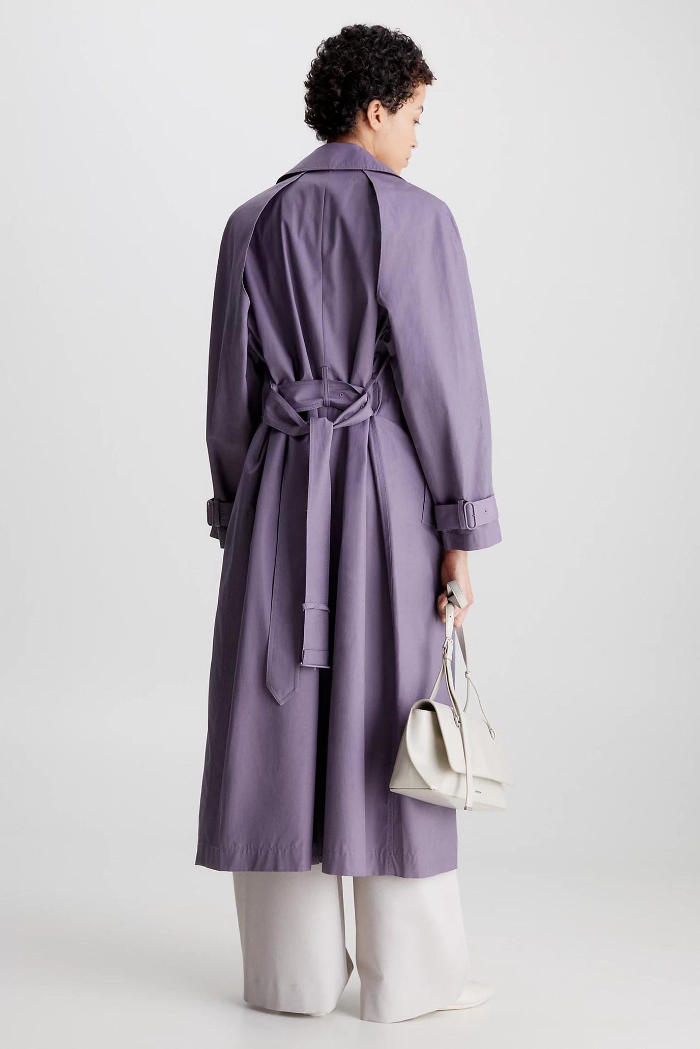 Женский фиолетовый тренч CUT OUT SHOULDER 2