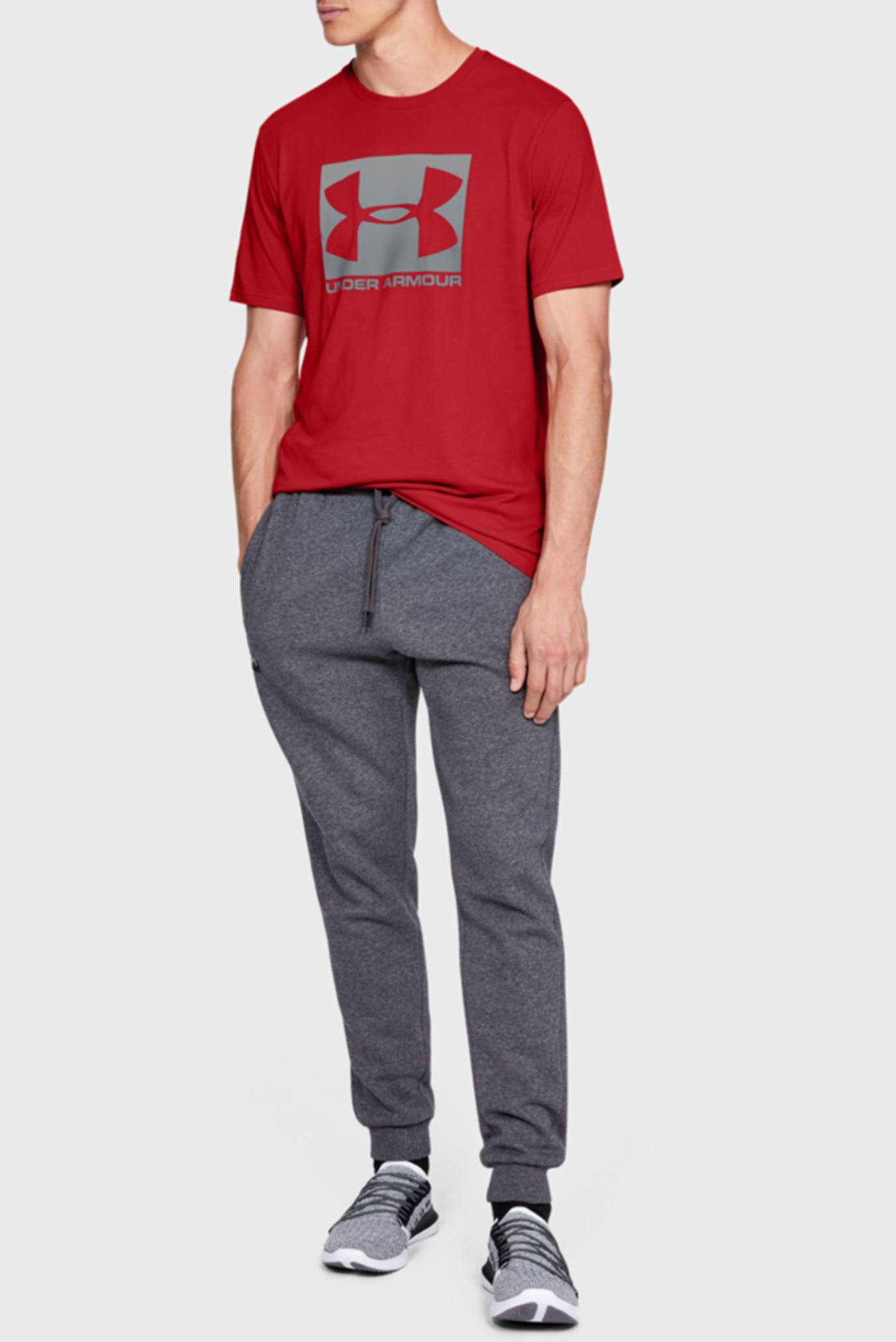 Мужская красная футболка UA Boxed Sportstyle SS 8