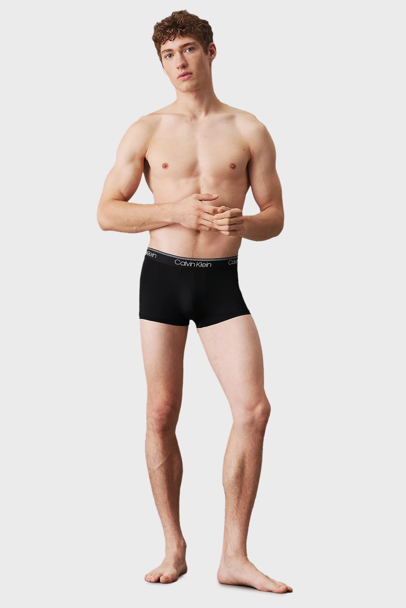 Мужские черные боксеры (3 шт) LOW RISE TRUNK 7