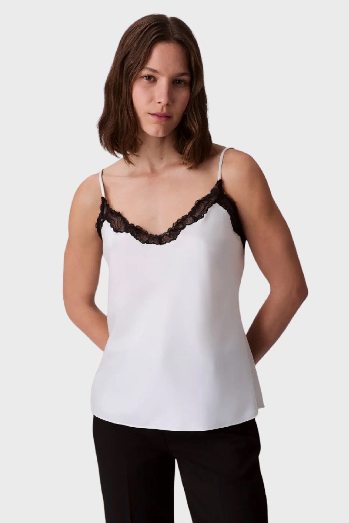 Топ Matte Satin Cami with Lace 2