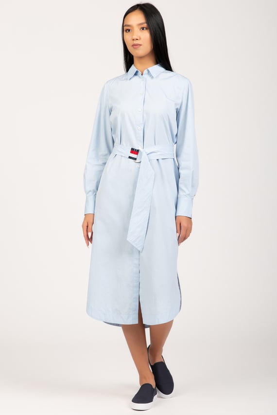 Платье POPLIN MIDI SHIRT DRESS LS
