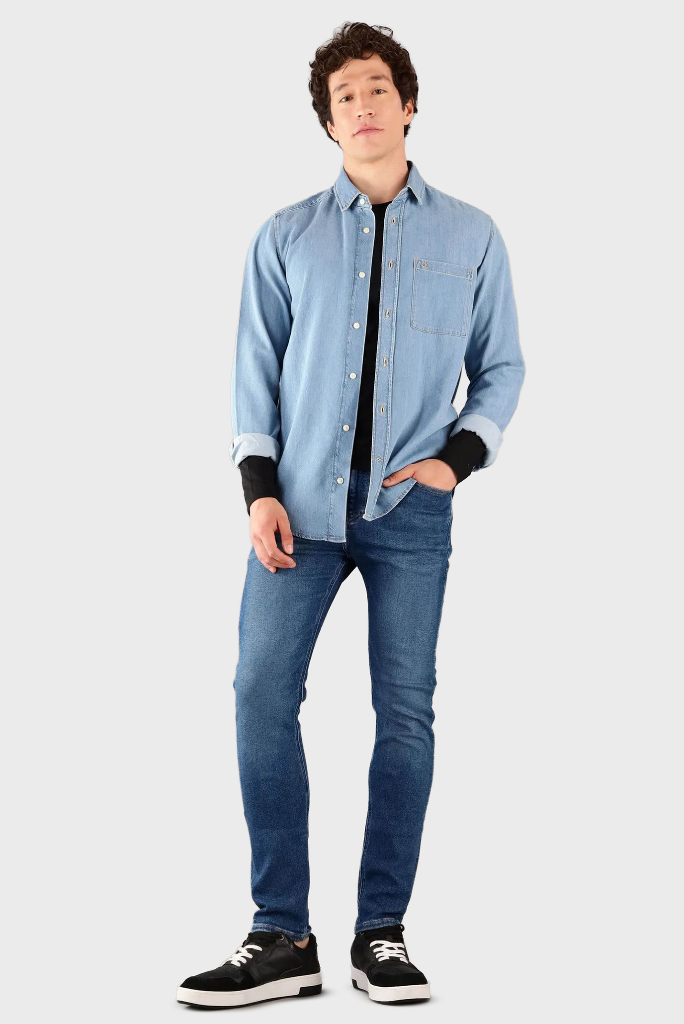 Рубашка LYOCELL BLEACHED BLUE L S SHIRT 2