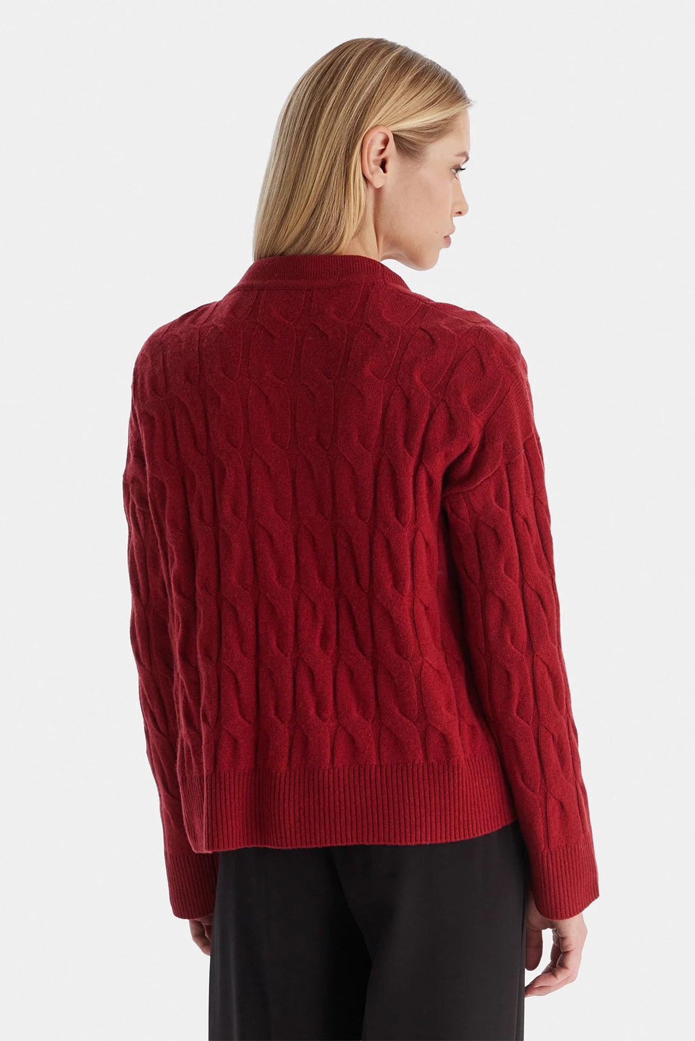 Кардиган SOFT WOOL CABLE V-NK LS CARDI 3
