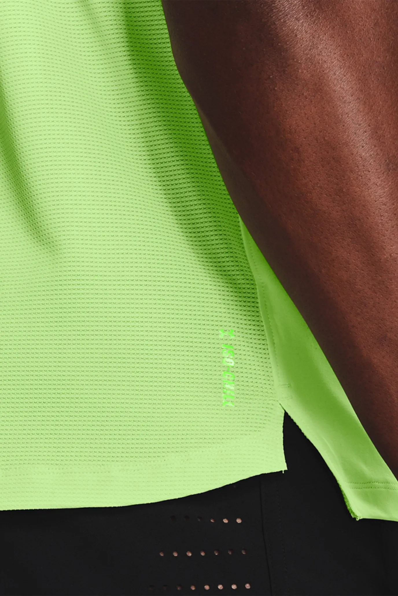 Мужская салатовая футболка UA Iso-Chill® Run 200 SS 4