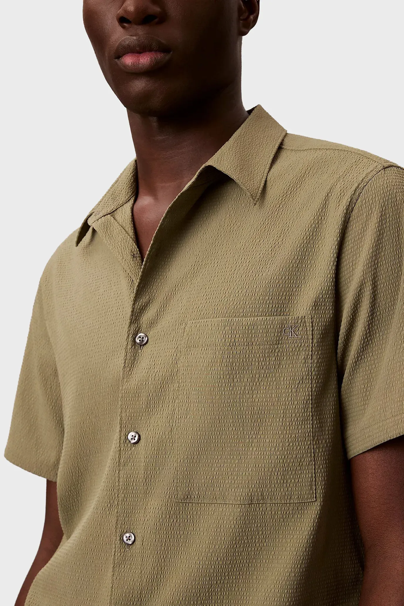 Рубашка с коротким рукавом SS SOLID SEERSUCKER CLASSIC SHIR 6