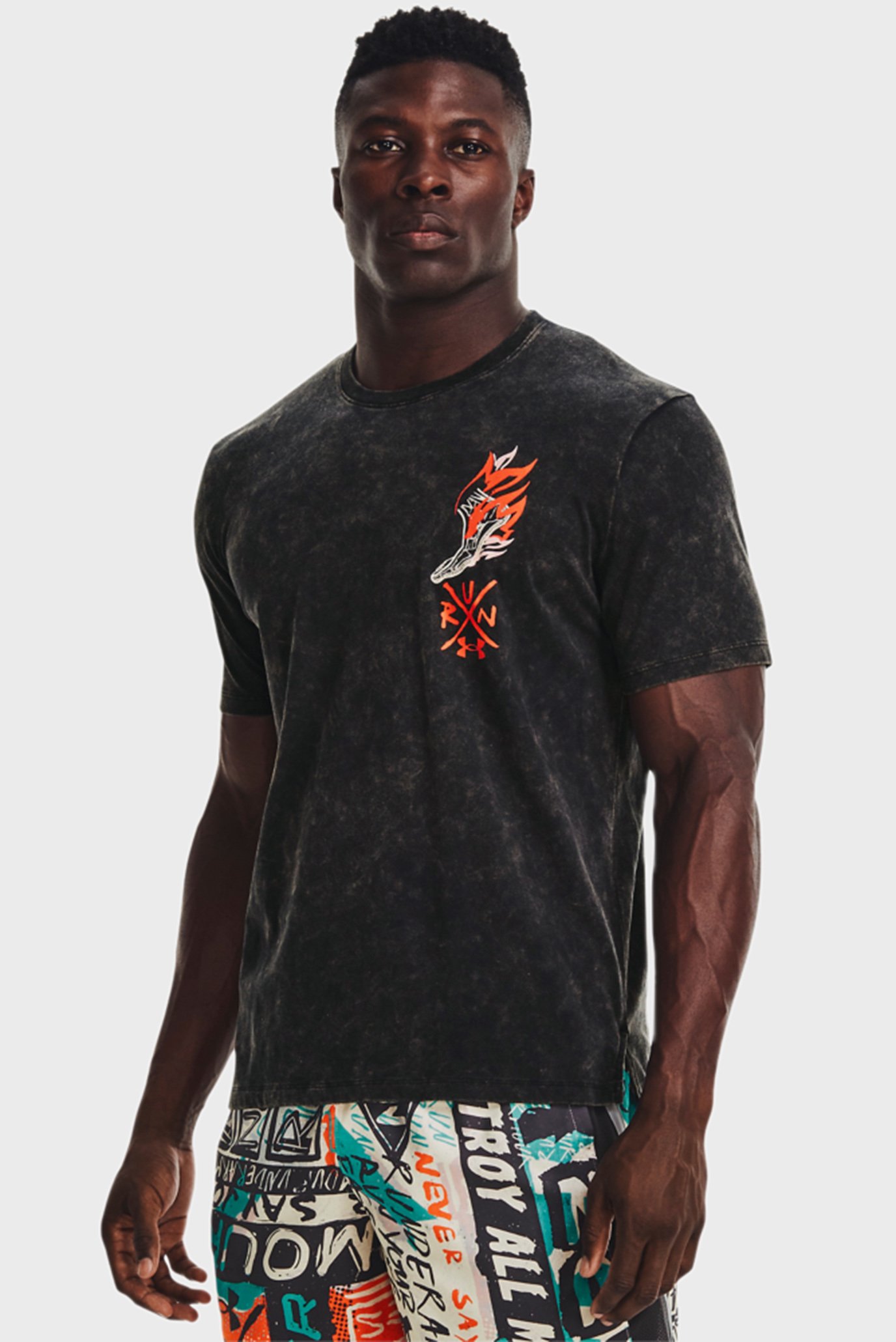 Мужская черная футболка UA Destroy All Miles SS II 6