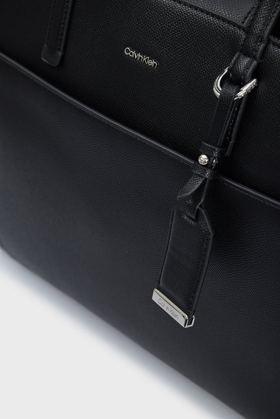 Женская черная сумка CK MUST MEDIUM SHOPPER_CAVIAR