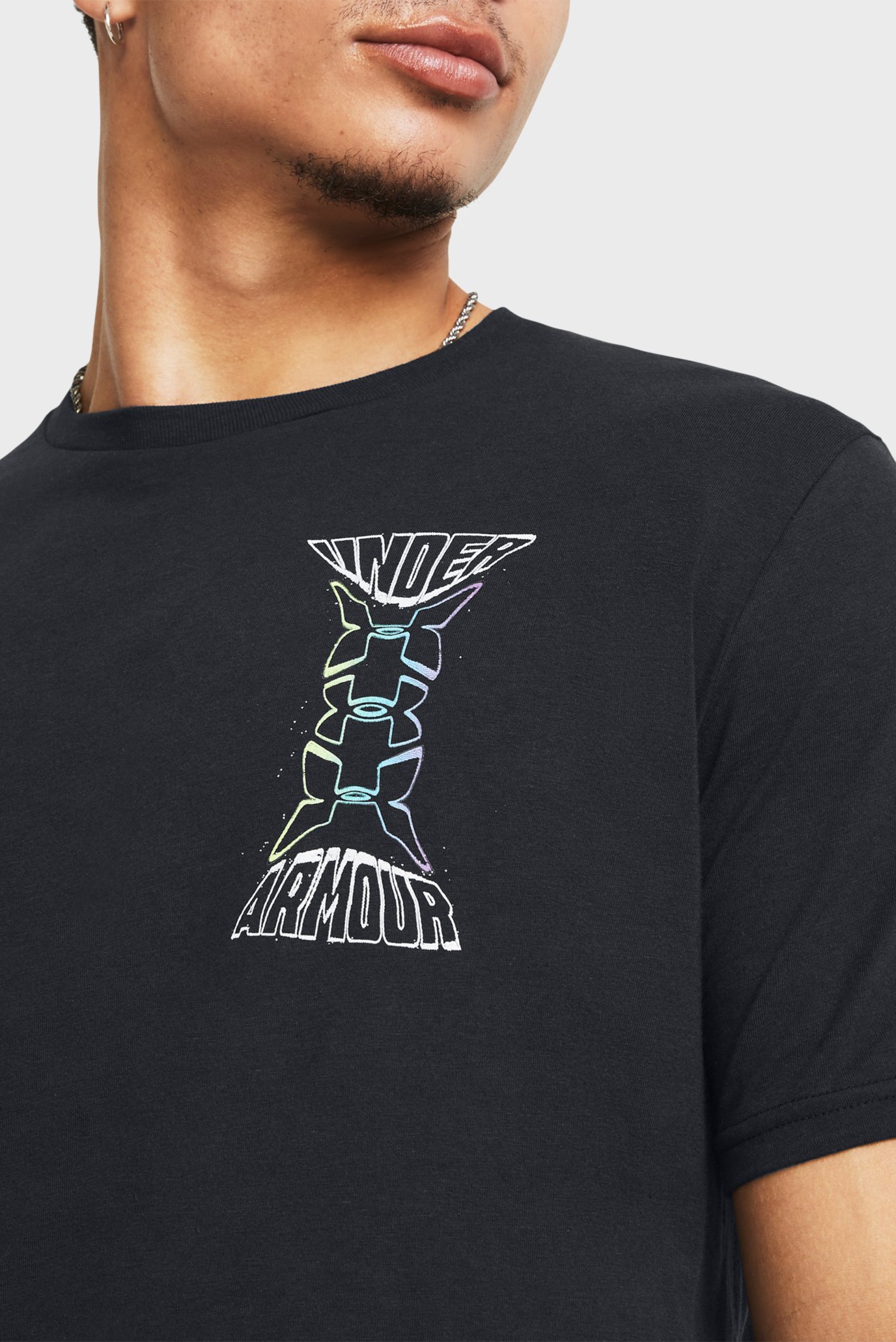 Мужская черная футболка UA Dusk to Dawn Skul SS 4