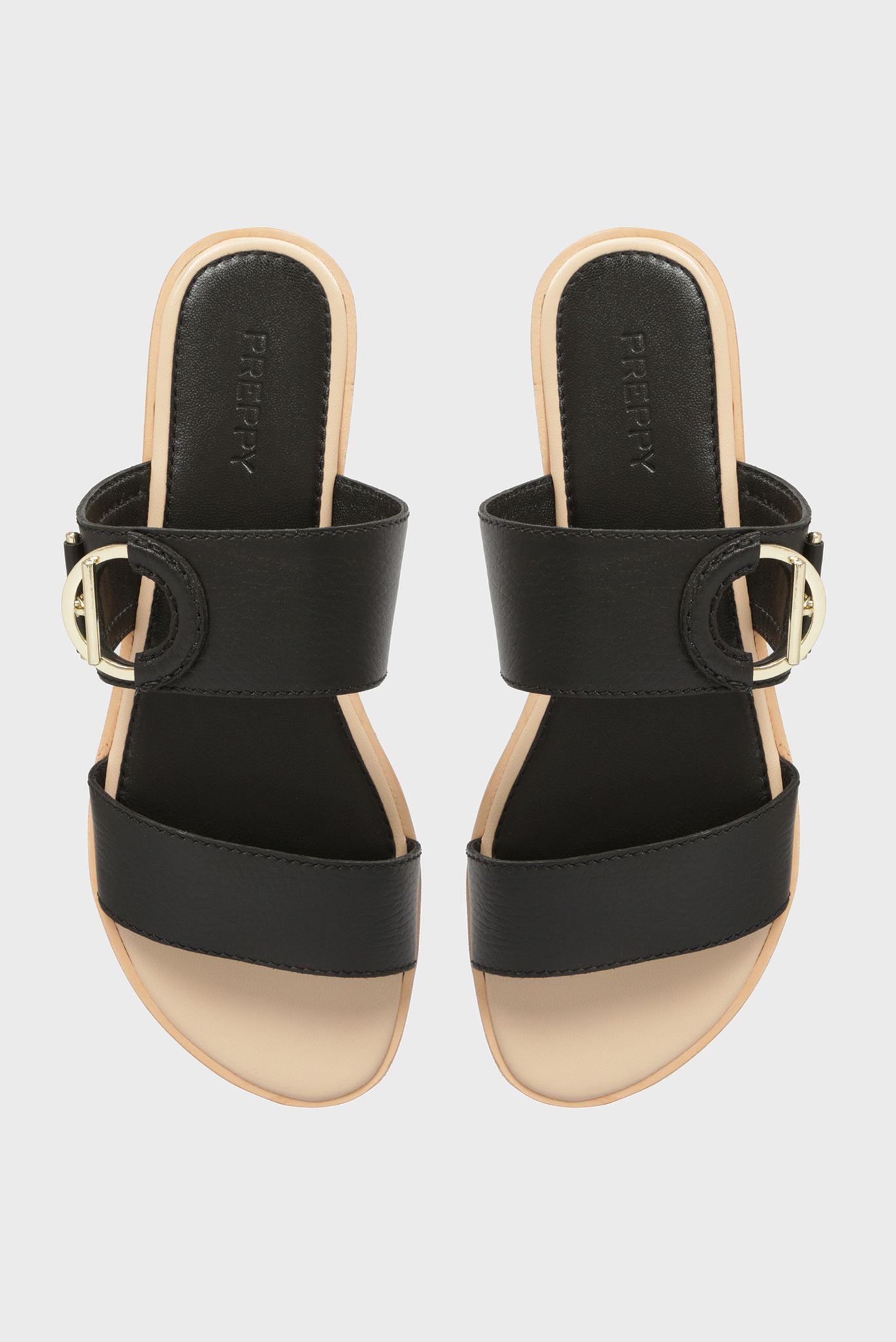 Женские черные кожаные мюли 4