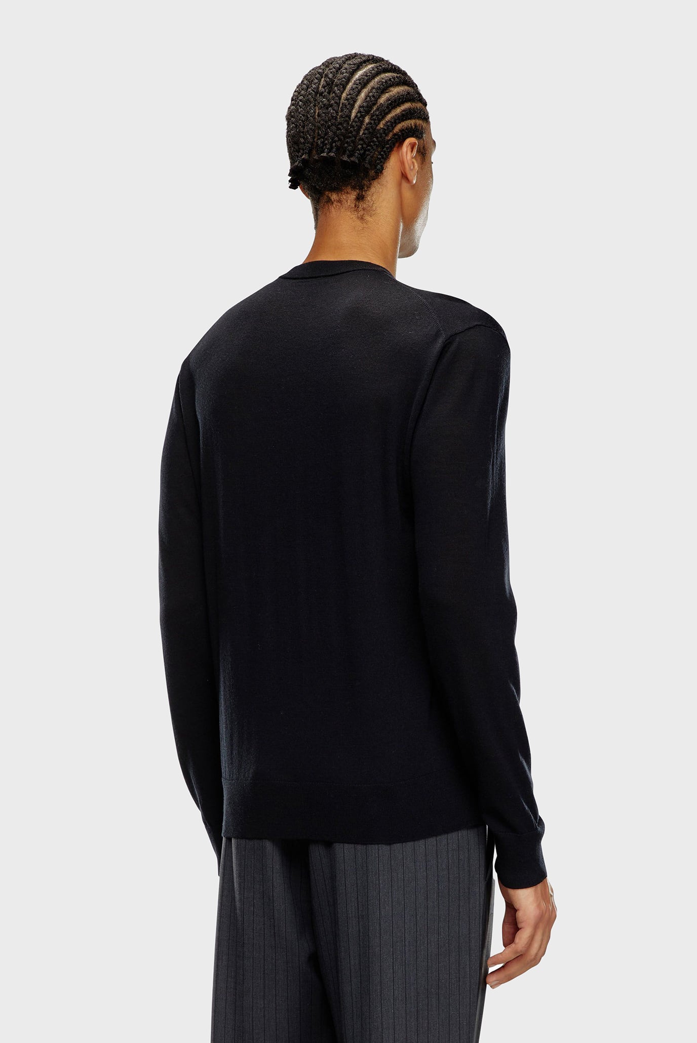 Мужской черный шерстяной джемпер K-GARTH 4