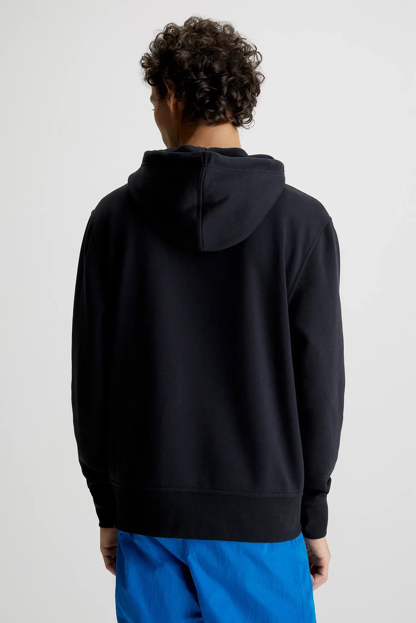 Мужское черное худи TRANSPARENT STRIPE LOGO HOODIE 4