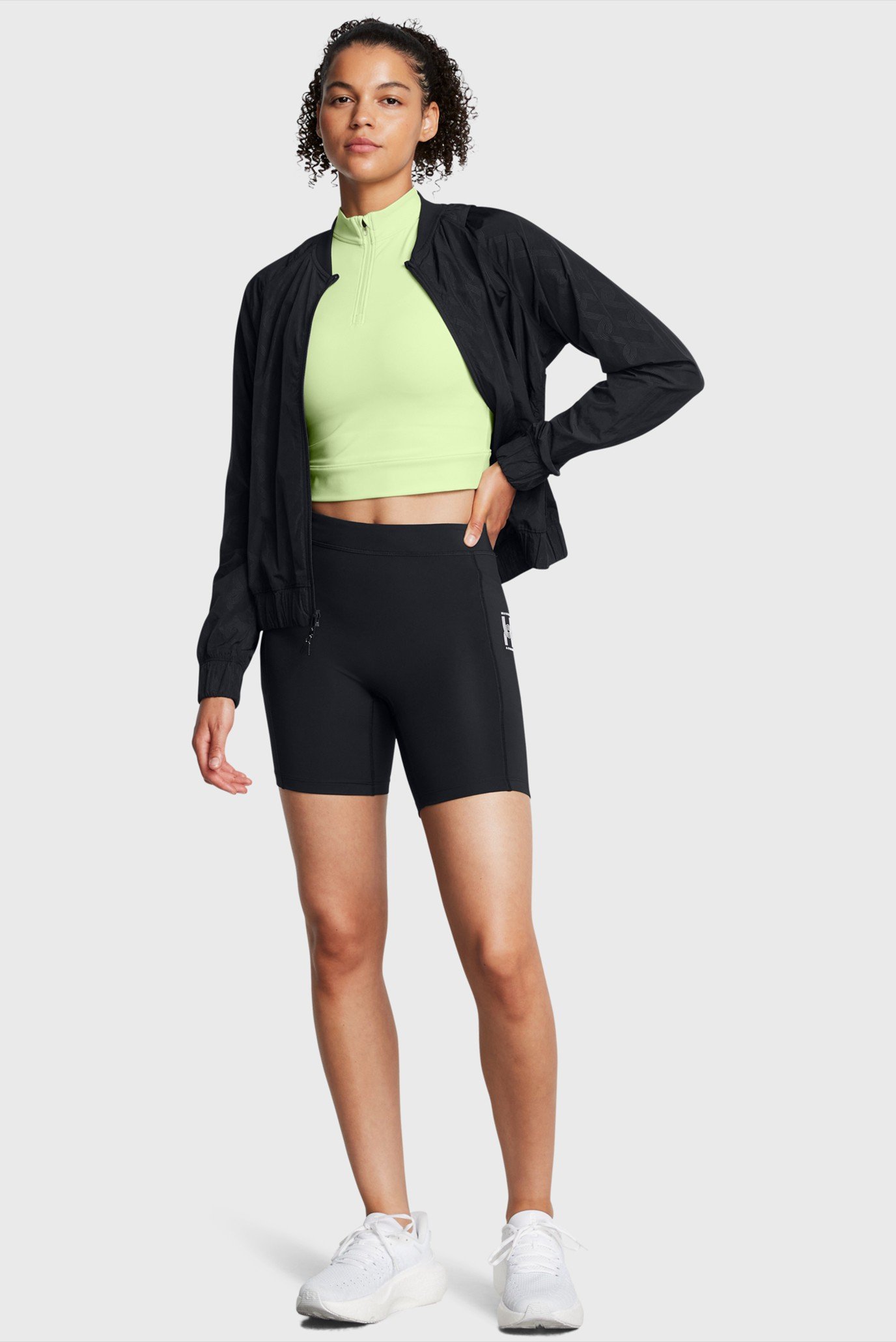 Женские черные велосипедки UA Run Anywhere Shorts 3