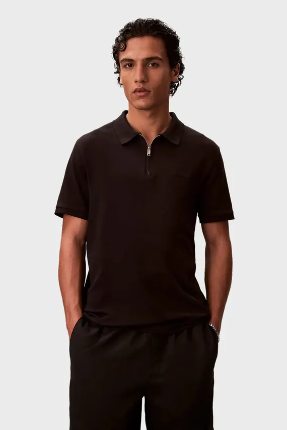 Поло SS SLIM SUPIMA ZIP POLO Calvin Klein