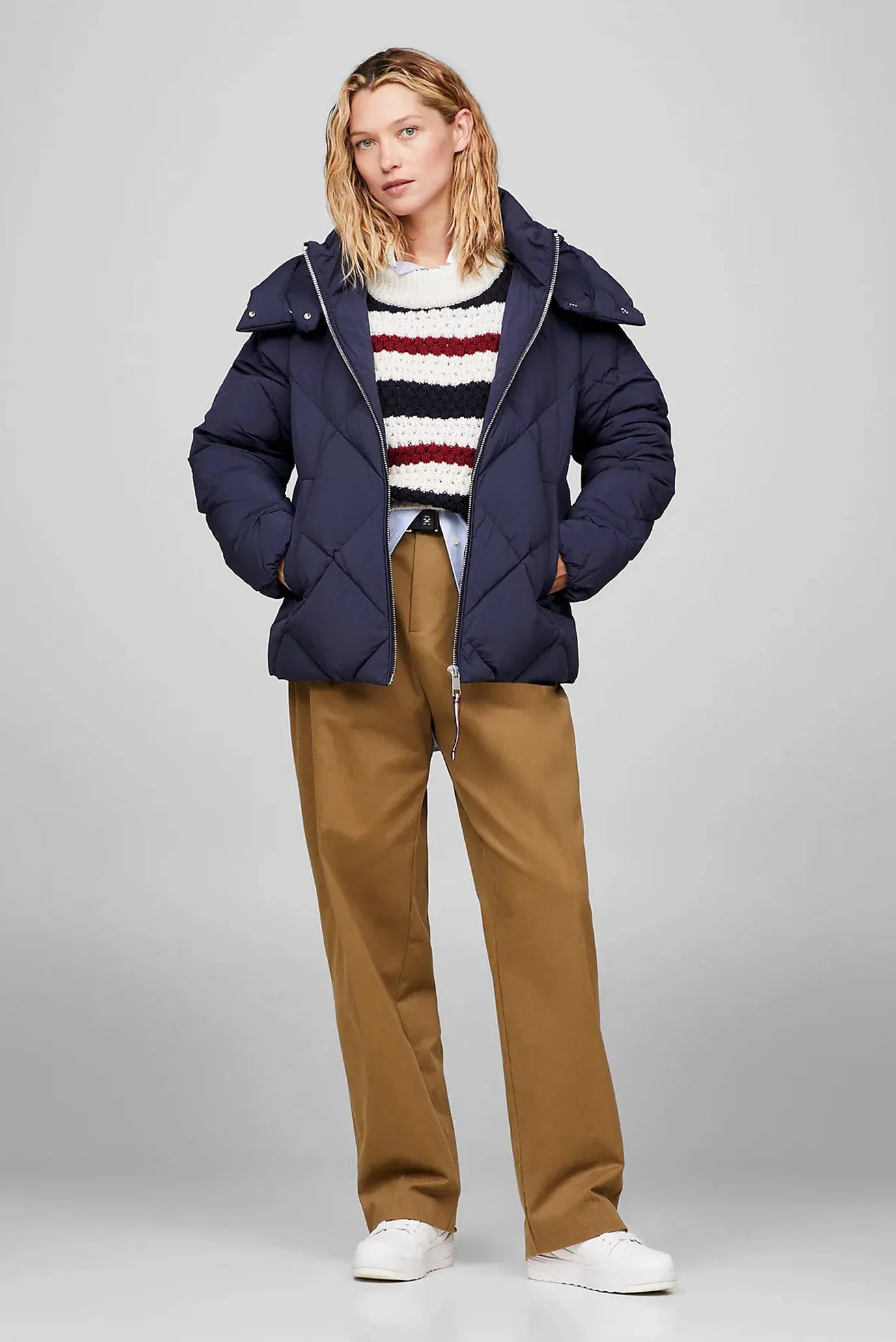 Женская темно-синяя куртка HW DOWN DIAMOND BAFFLE JACKET 2