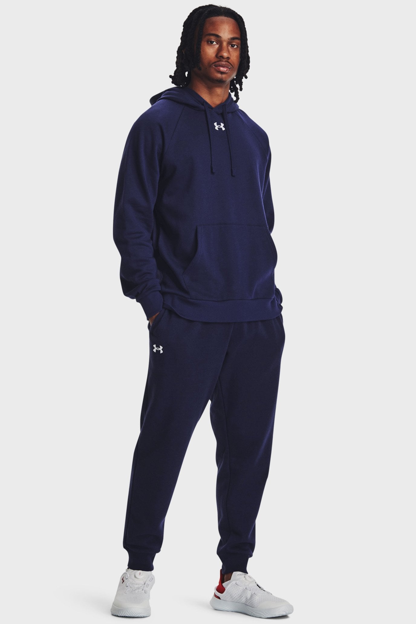 Мужские темно-синие спортивные брюки UA Rival Fleece Joggers 9