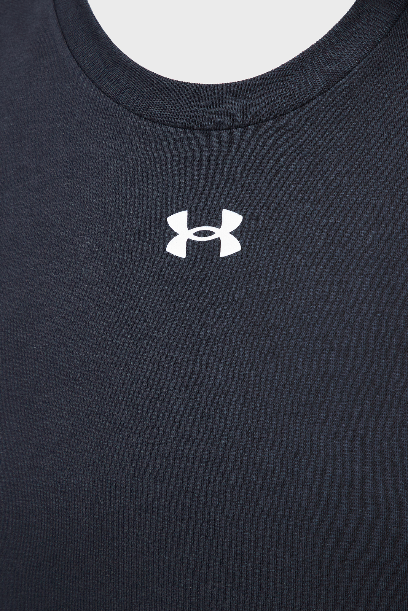 Детская черная футболка UA CROP SPORTSTYLE LOGO SS 5