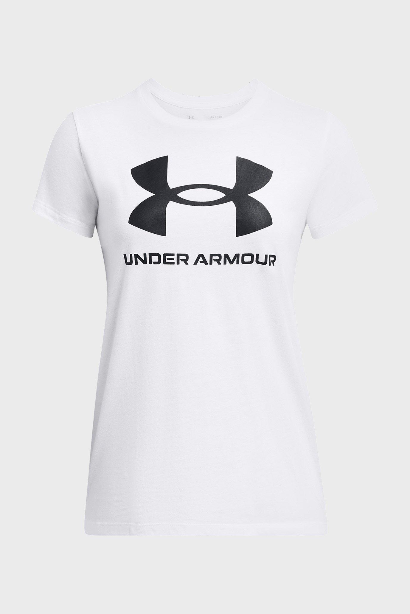 Женская белая футболка UA W SPORTSTYLE LOGO SS 3