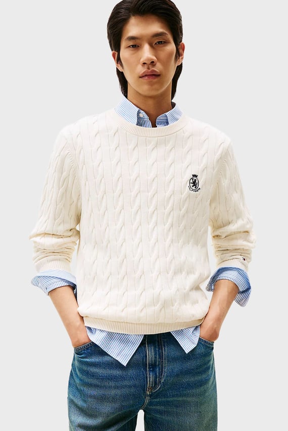 Свитер CLASSIC COTTON CABLE CREST CREW Tommy Hilfiger