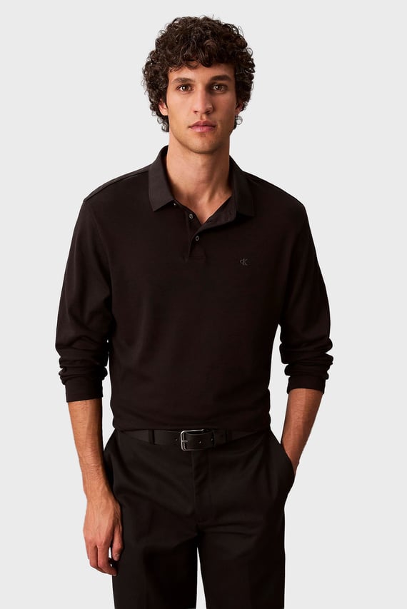 Поло с длинным рукавом LS SUPIMA COTTON SOLID POLO Calvin Klein