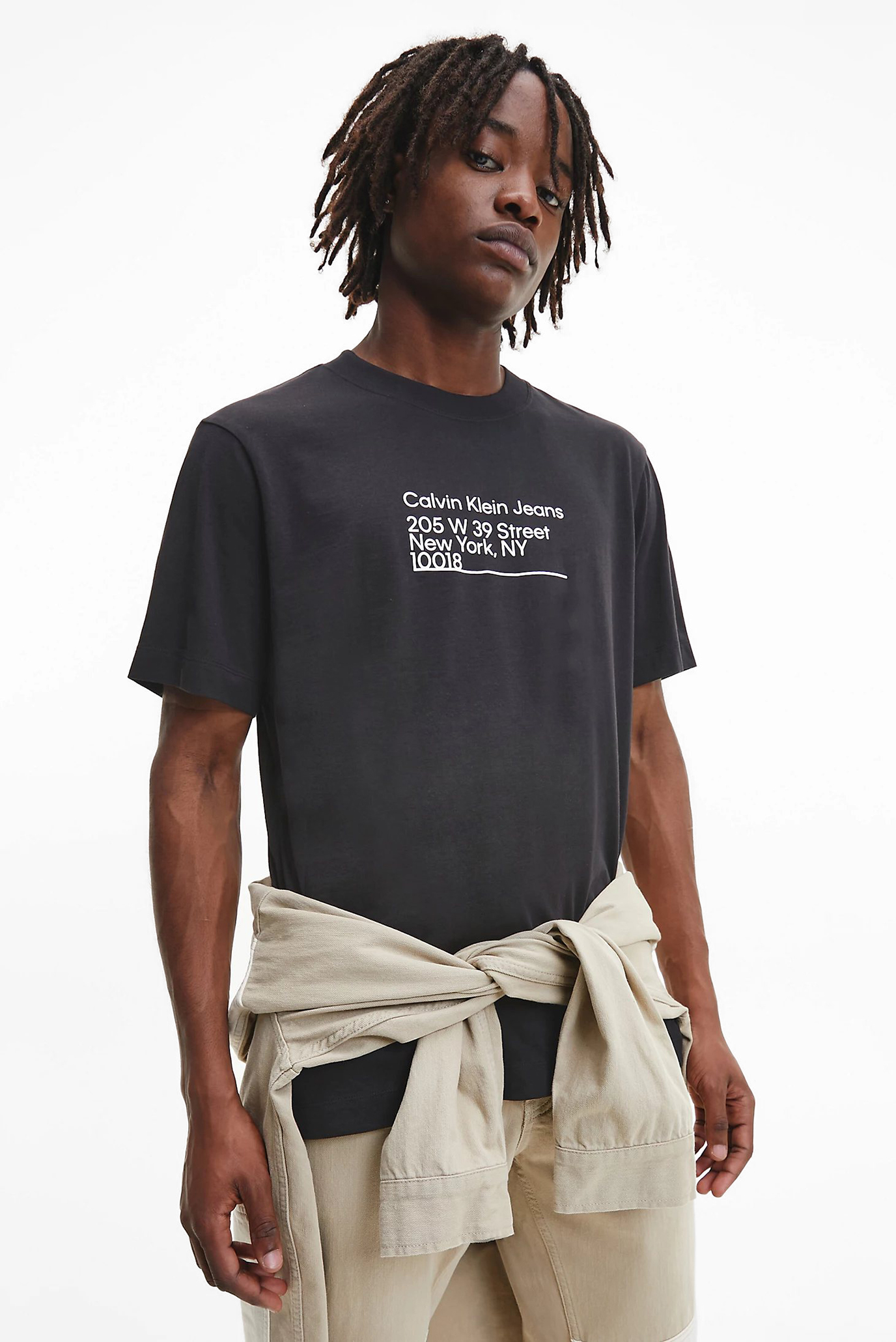 Мужская черная футболка CK ADDRESS LOGO TEE Calvin Klein Jeans ...