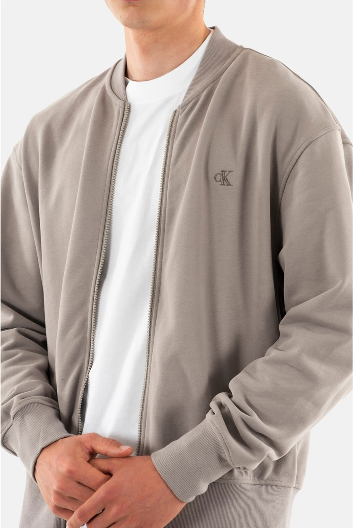 Мужская серая спортивная кофта HEAVYWEIGHT CK EMBRO 4