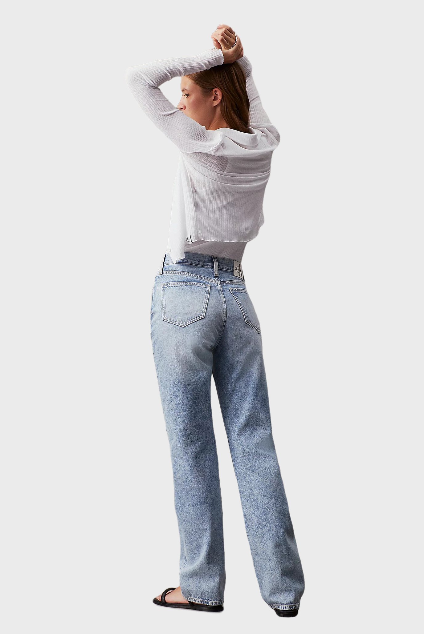 Женские голубые джинсы HIGH RISE STRAIGHT 3