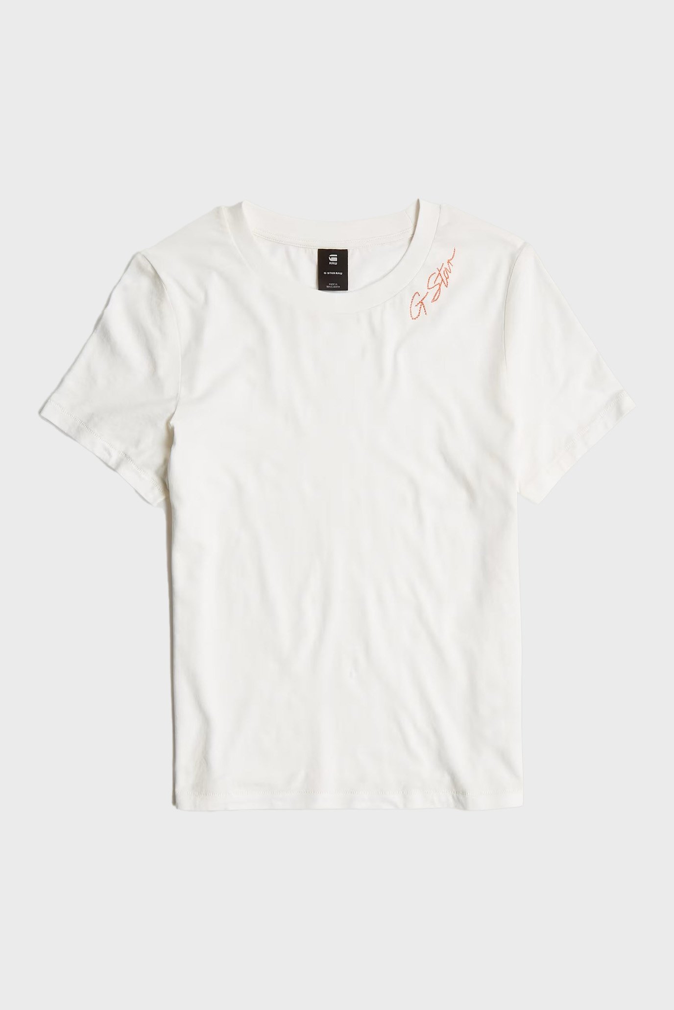 Женская белая футболка Faux embro logo r t wmn 5