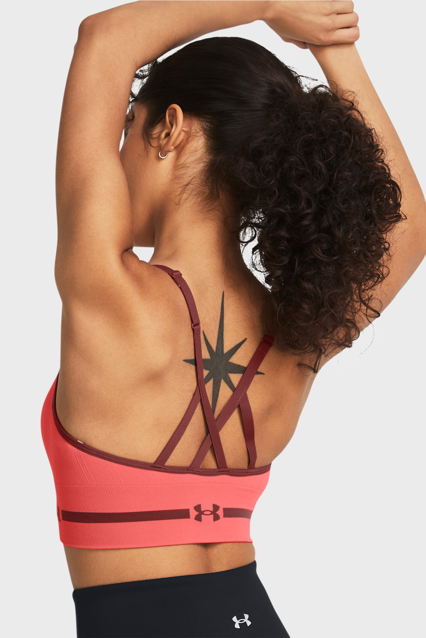 Топ/UA Seamless Low Long Bra-PNK 8