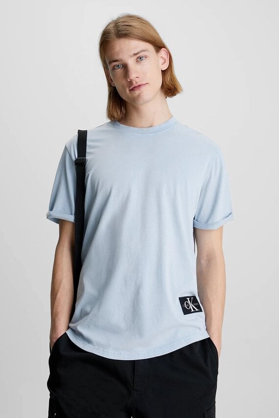 Мужская голубая футболка WASHED MONOLOGO BADGE TEE