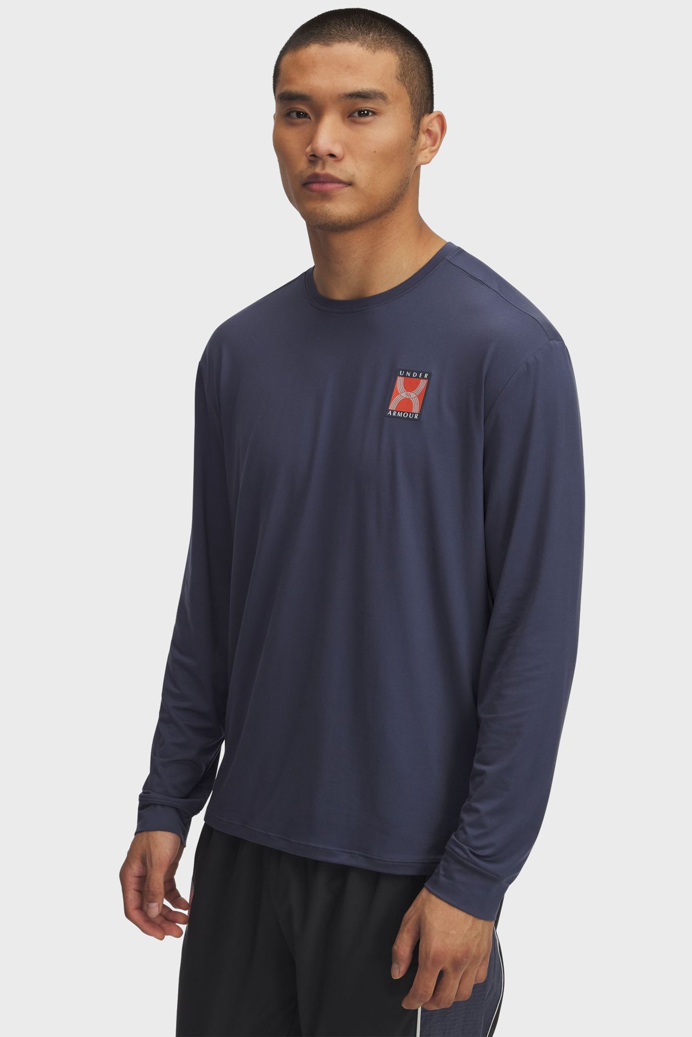 Мужской темно-серый лонгслив UA RUN 96 LONGSLEEVE 1