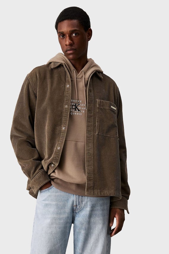 Мужская коричневая вельветовая рубашка CORDUROY OVERSHIRT