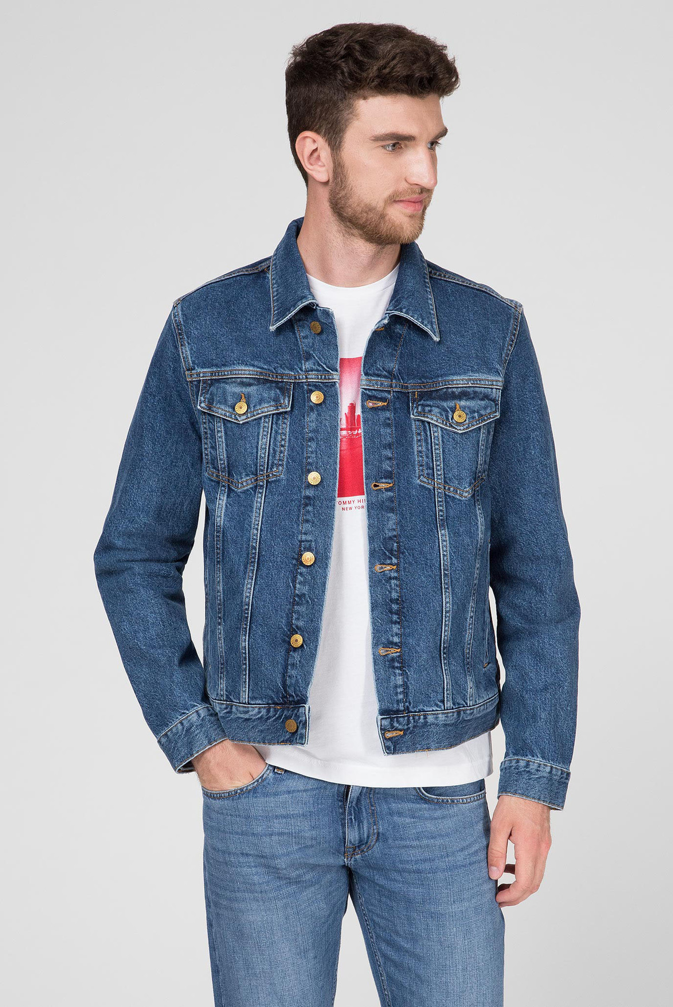 Мужская синяя джинсовая куртка ICON TYPE3 STR 90'S STN 1