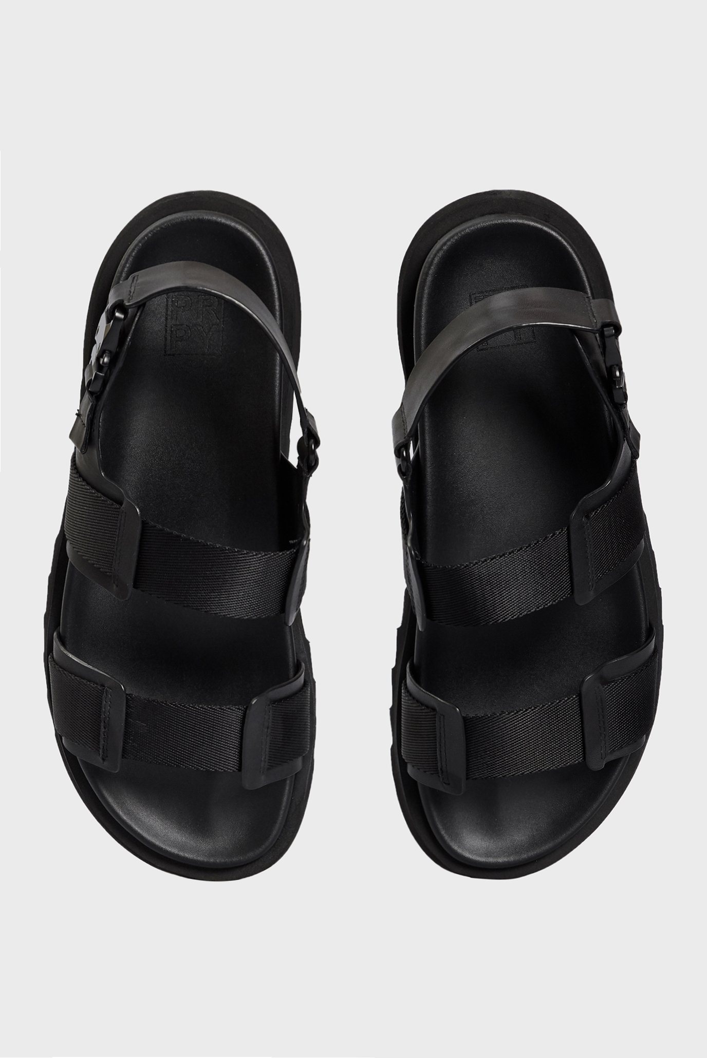 Мужские черные кожаные сандалии 4