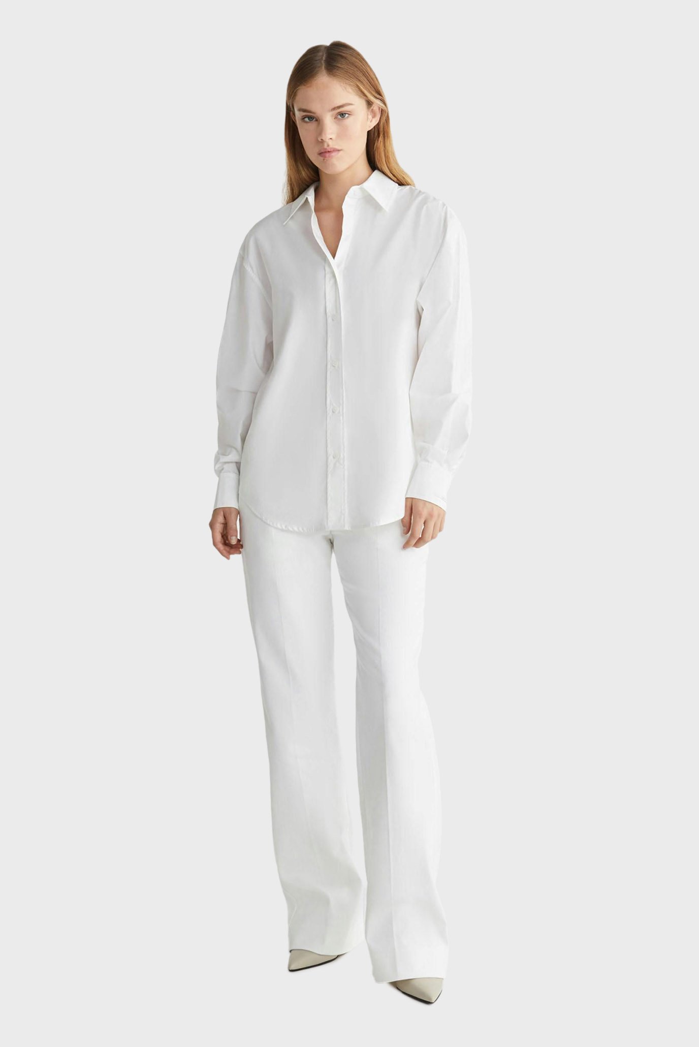 Женская белая рубашка RELAXED 2