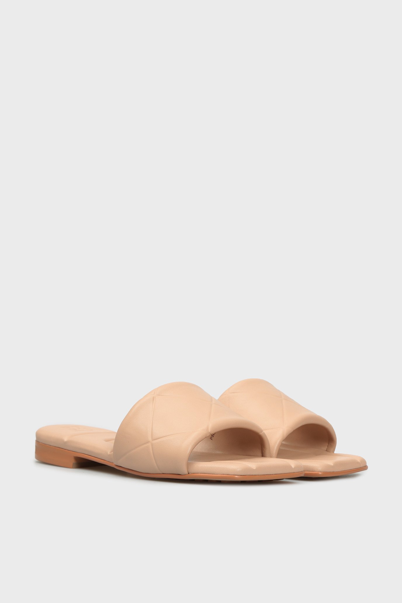 Женские бежевые кожаные слайдеры Umbria 3