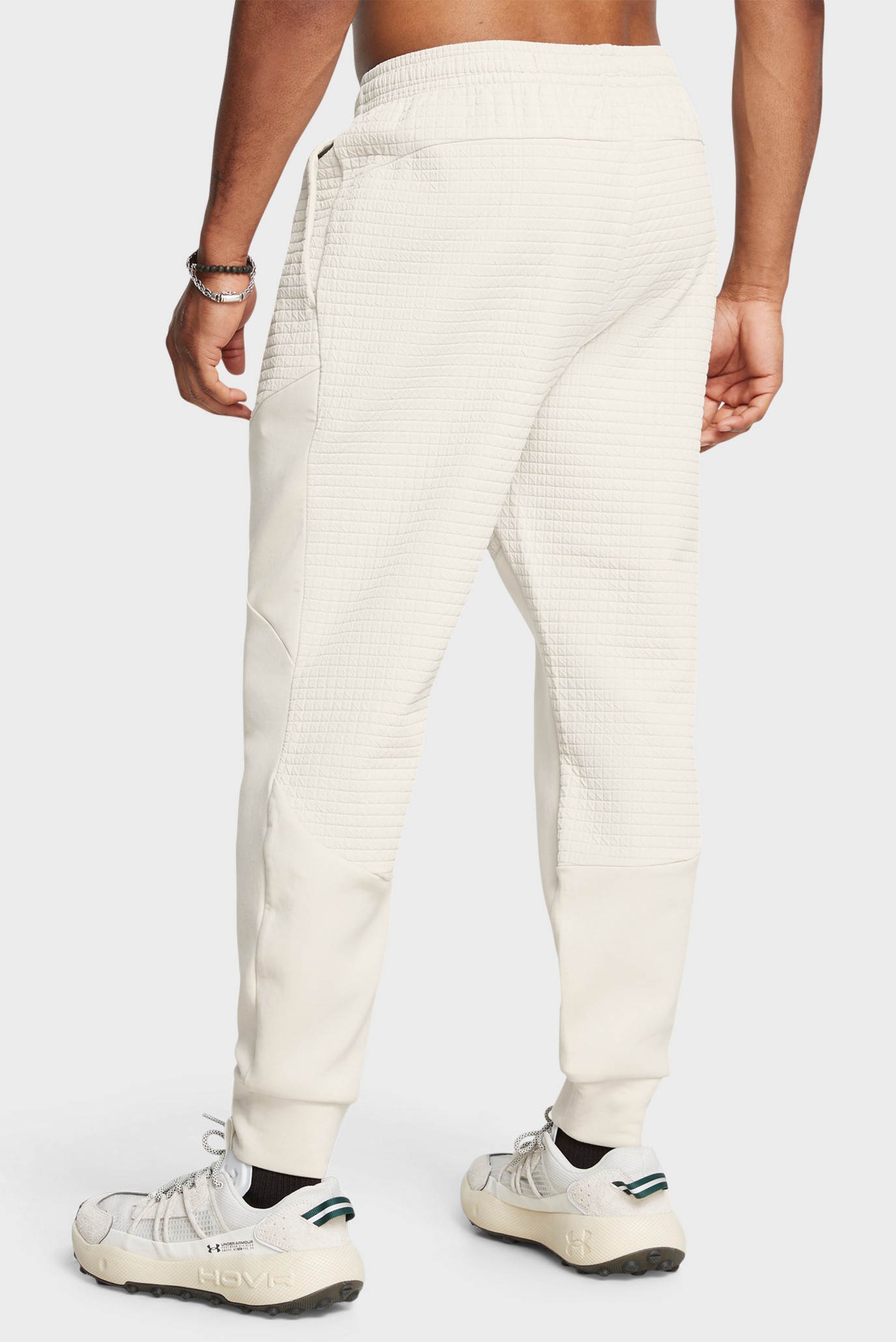 Мужские белые спортивные брюки UA Unstoppable Flc Txtr Jrg 3