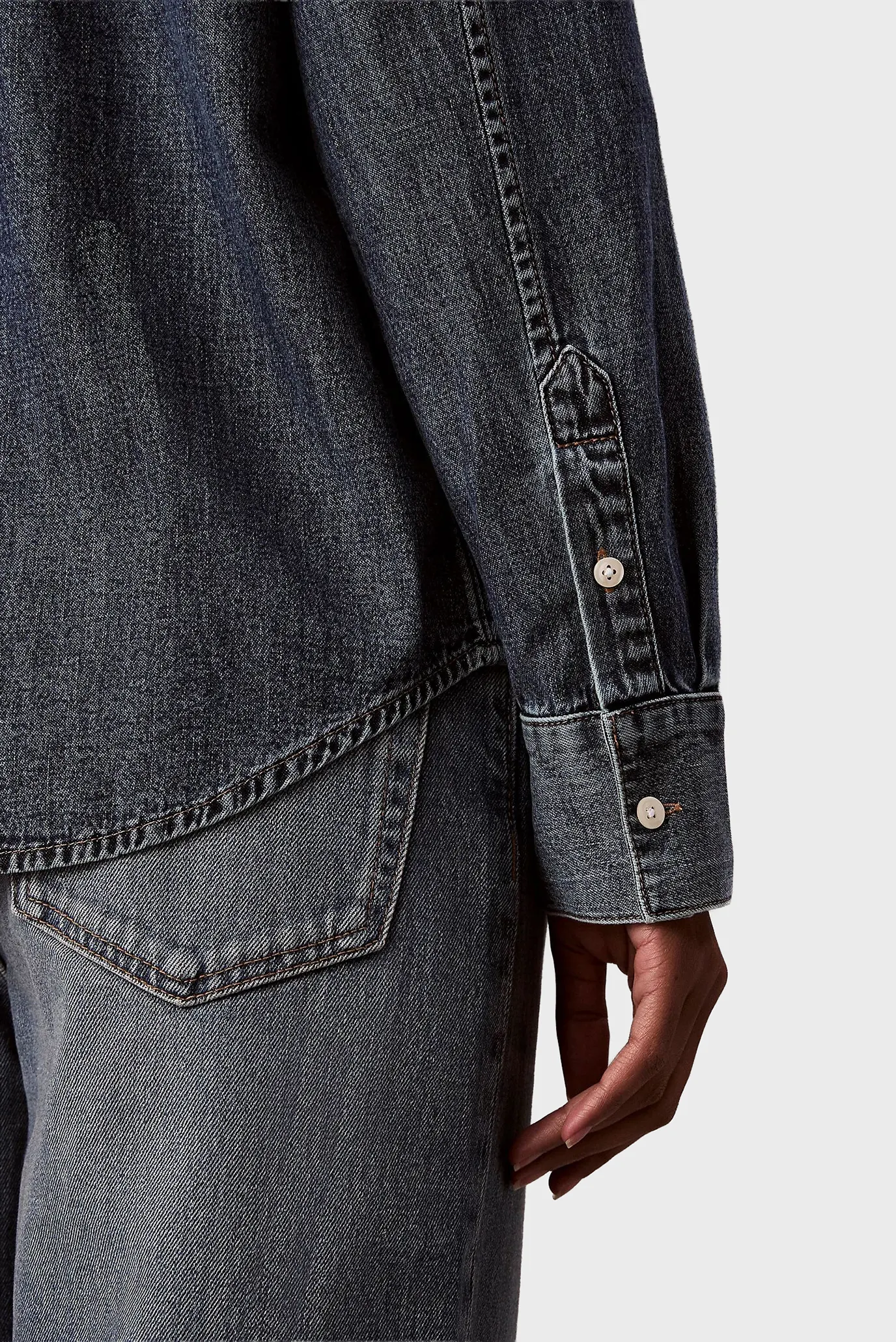 Рубашка LS CLASSIC DENIM SHIRT BLUE WHAR 6