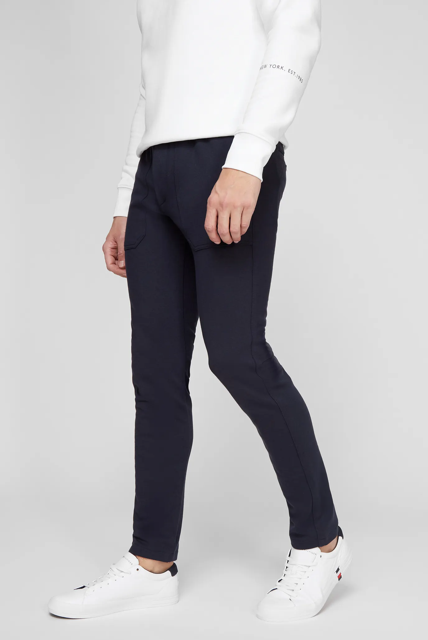 Мужские темно-синие брюки 8