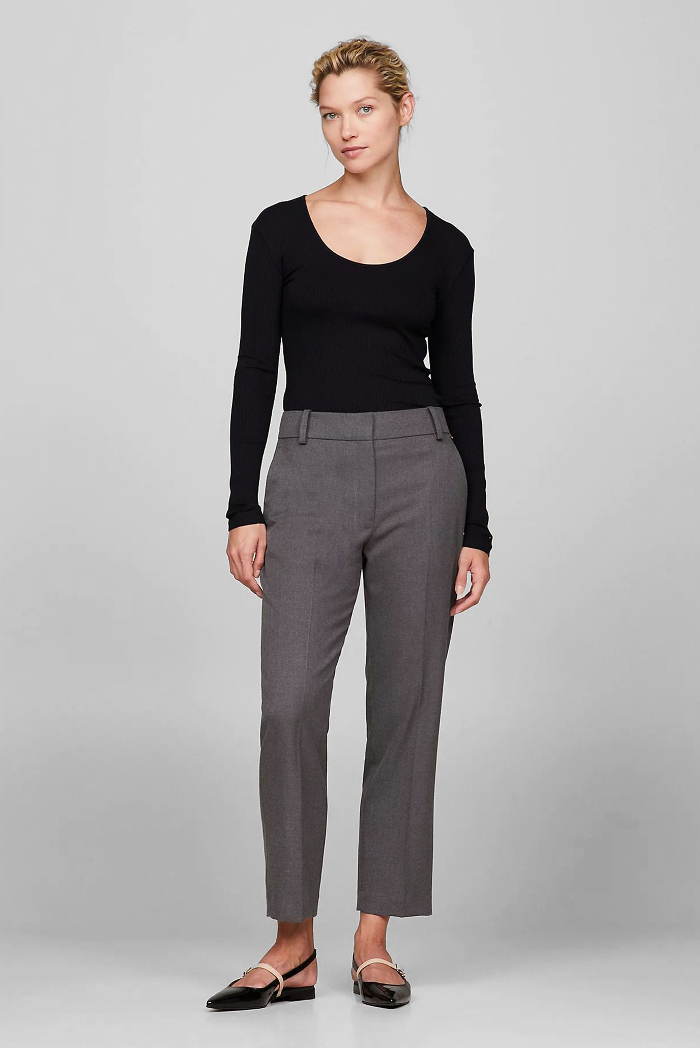 Футболка SLIM 5X2 RIB SCOOP-NK LS 2