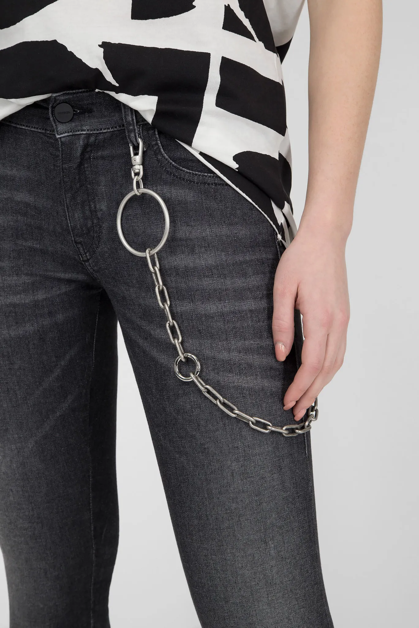 Женские темно-серые джинсы SLANDY-LOW 4