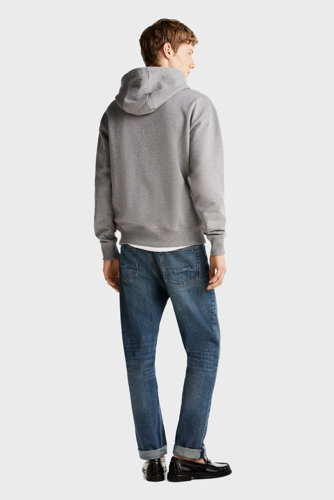 Мужское серое худи HILFIGER SMALL CREST 3