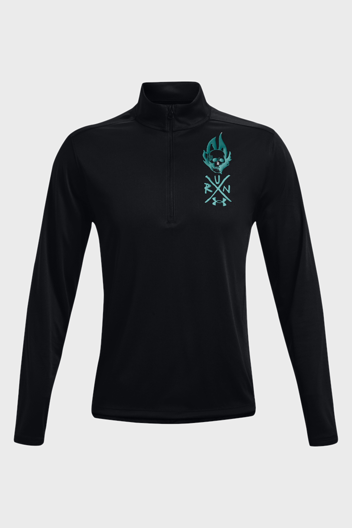 Мужская черная спортивная кофта UA Destroy All Miles 1 2 Zip Under Armour Мужская черная спортивная кофта UA Destroy All Miles 1 2 Zip 11