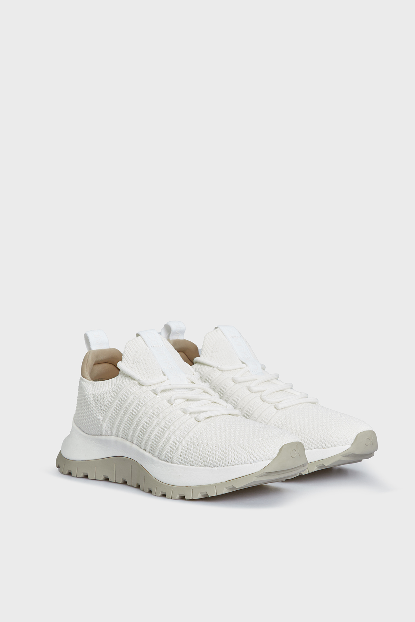 Женские белые кроссовки KNIT RUNNER LACE UP 8