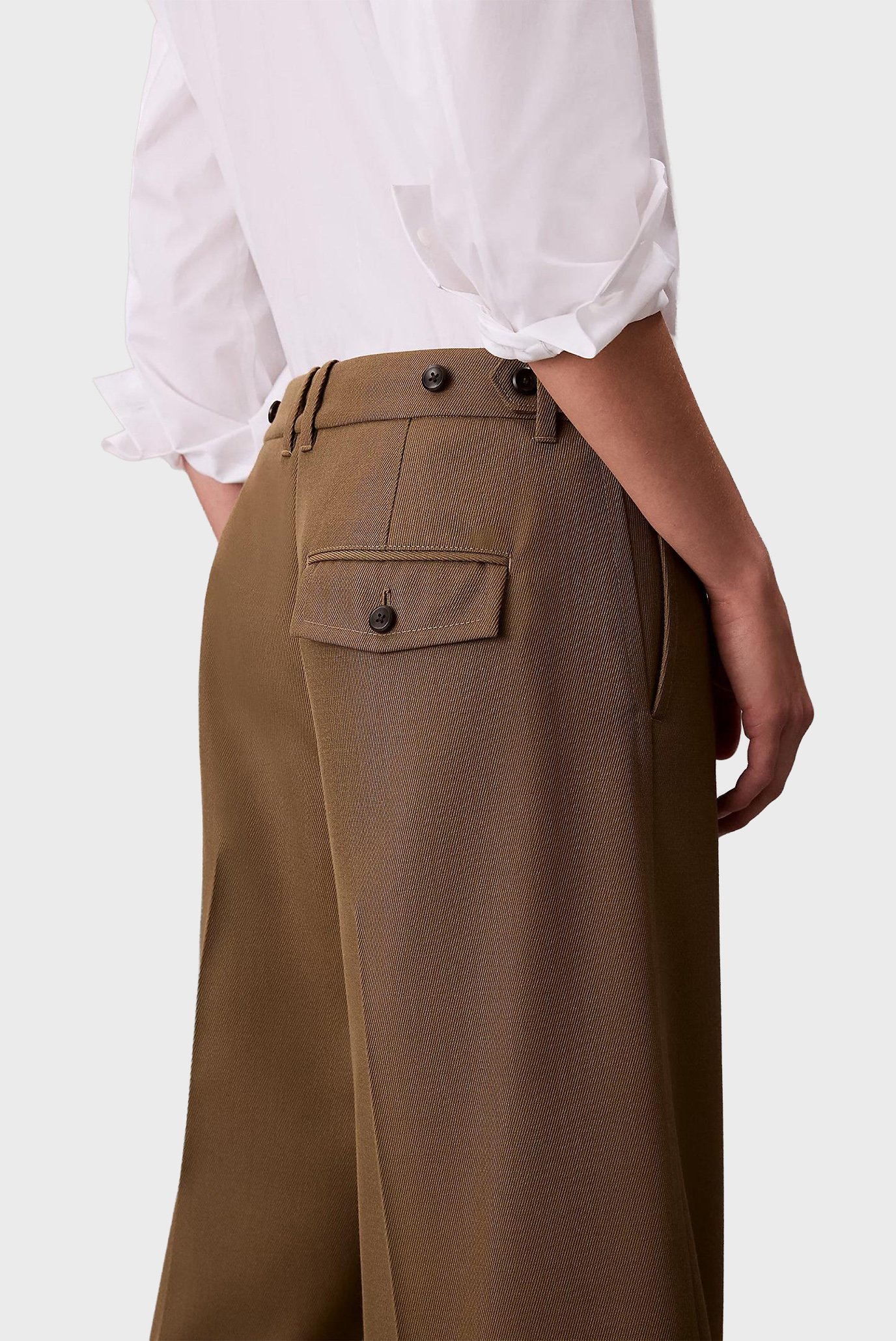 Брюки Wool Gaberdine Wide Leg Trouser 5