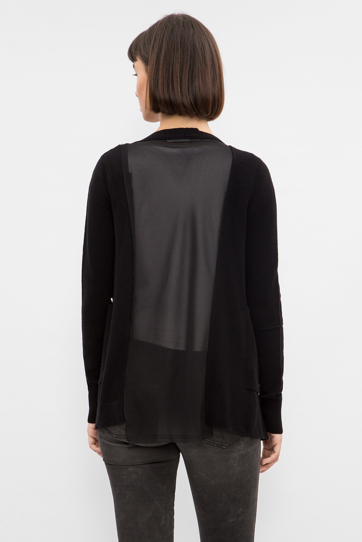 Женский черный кардиган 3