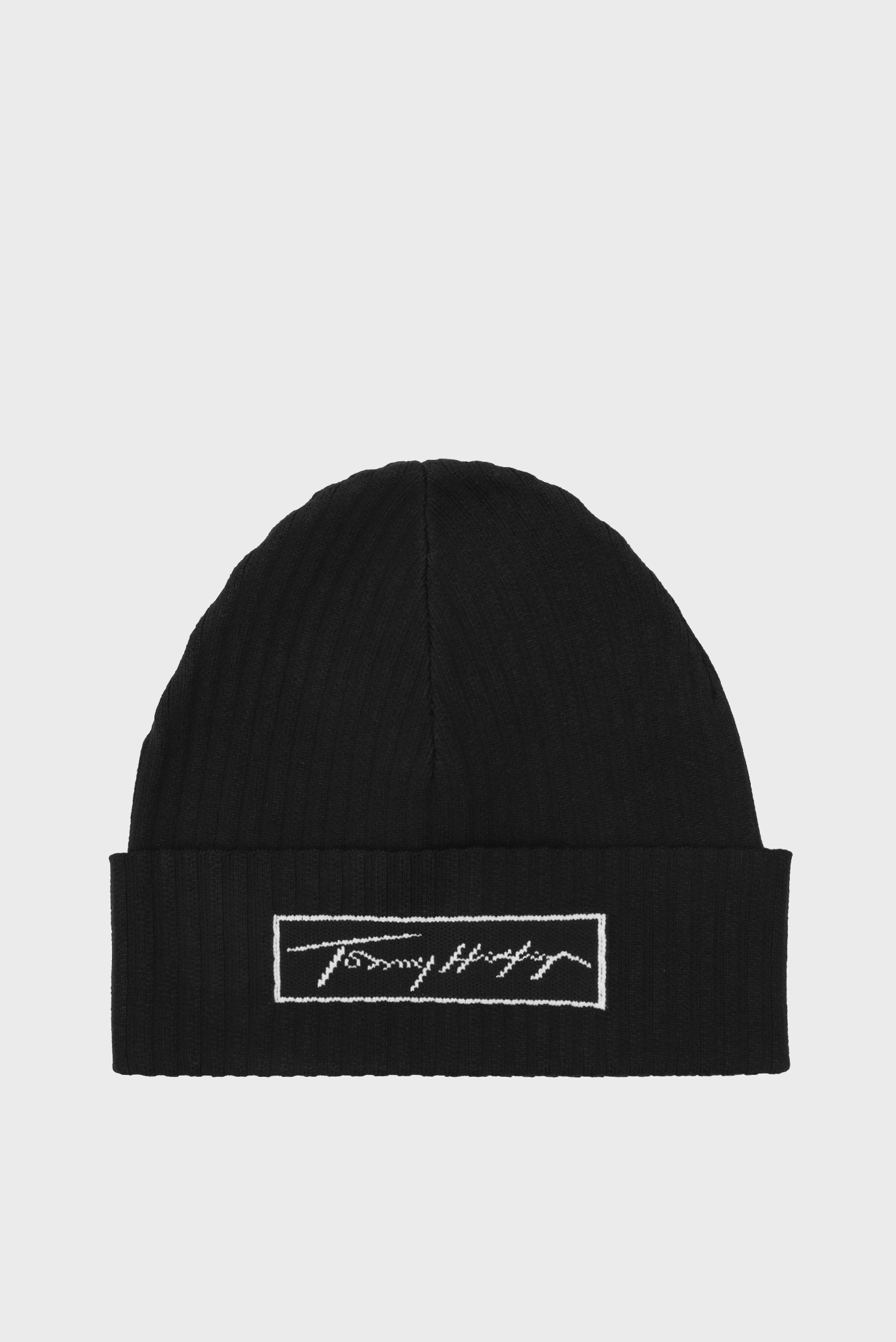 Мужская черная шапка SIGNATURE BEANIE 4