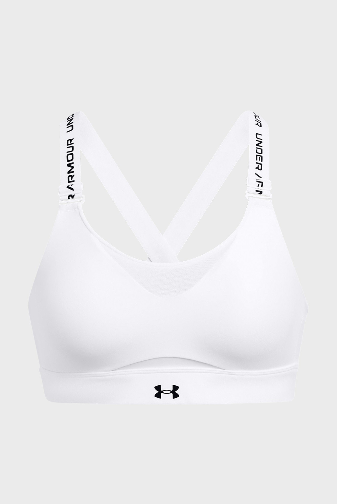 Женский белый топ UA Infinity High 2.0 Bra 4