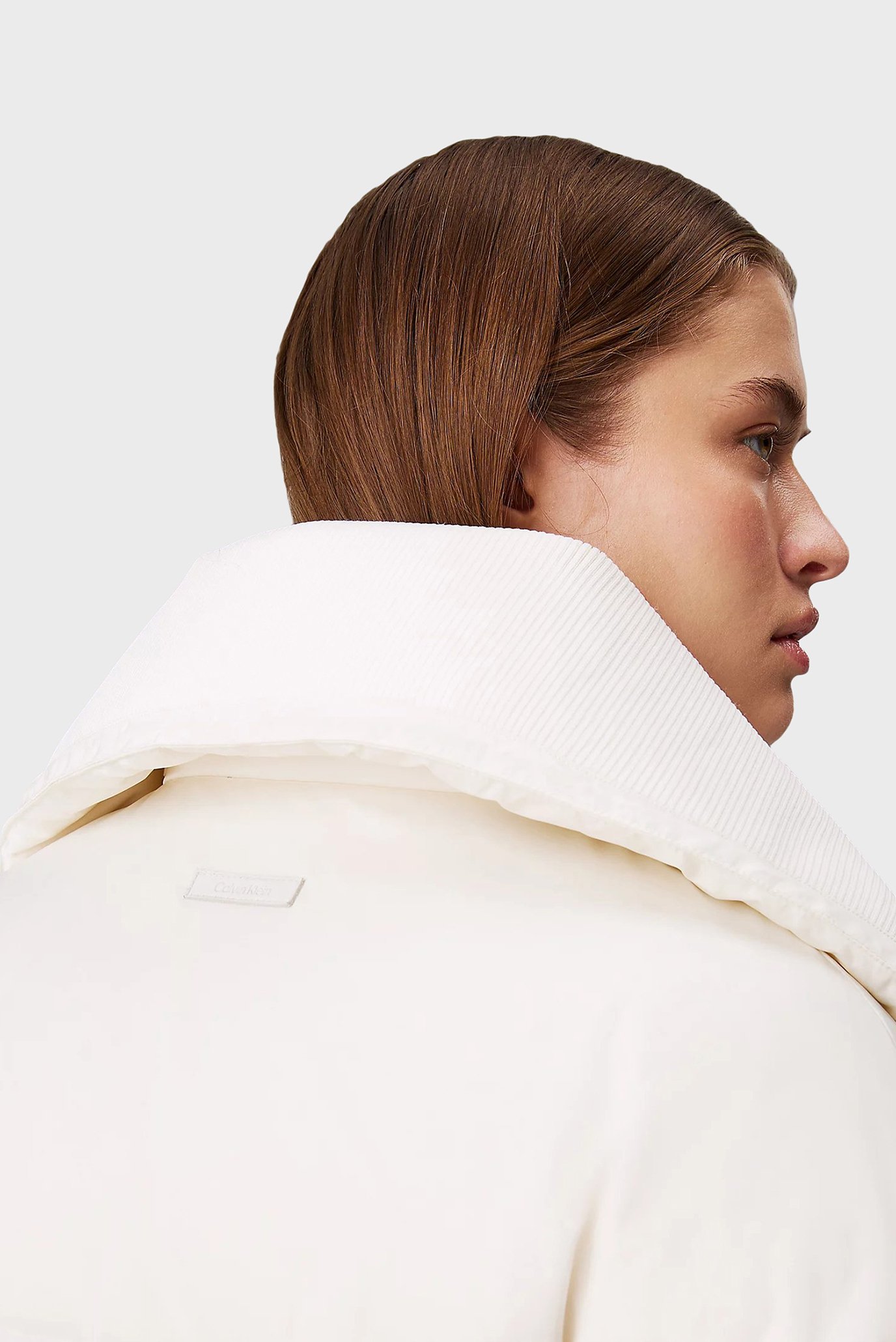 Женский белый пуховик MW PADDED SATIN COAT 4